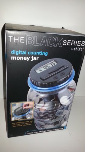The Black Series Digital Counting Money Jar (clear) by Shift3