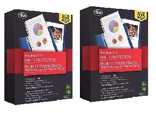 Premium Clear Sheet Protectors - Fits 8.5x11 in. Sheets - 225 Sheet Protectors in Package (2 Pack Transparent)
