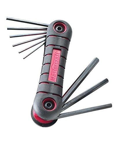 Mastercraft SAE 9 Piece Folding Comfort Grip Hex Key Set