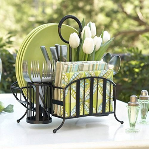 Mesa Home Products 6136-02-01 Delaware Picnic Caddy in Brushed Copper