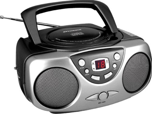 Sylvania SRCD243M-Black Portable CD Radio