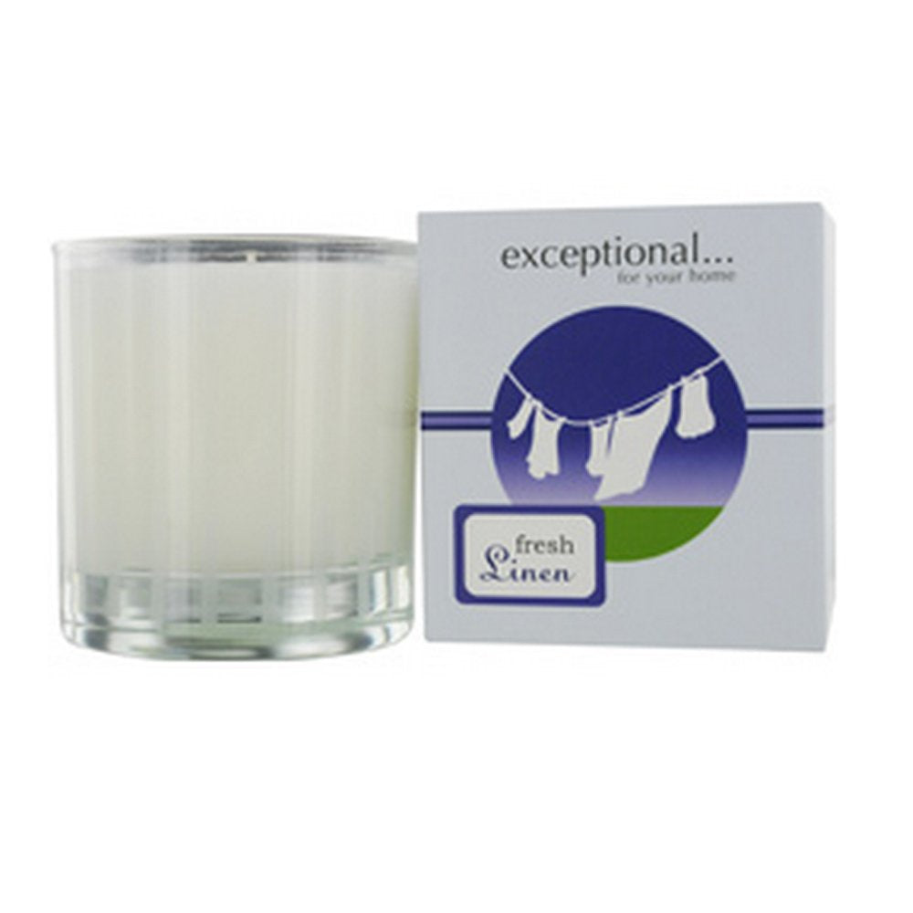 Fresh Linen Scented 6 Oz Tapered Glass Jar Candle