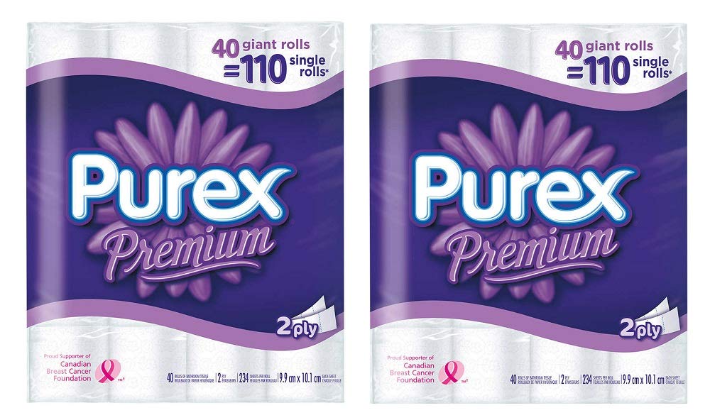 Purex Premium Bathroom Tissue 40 x 234 sheets, 2-pack