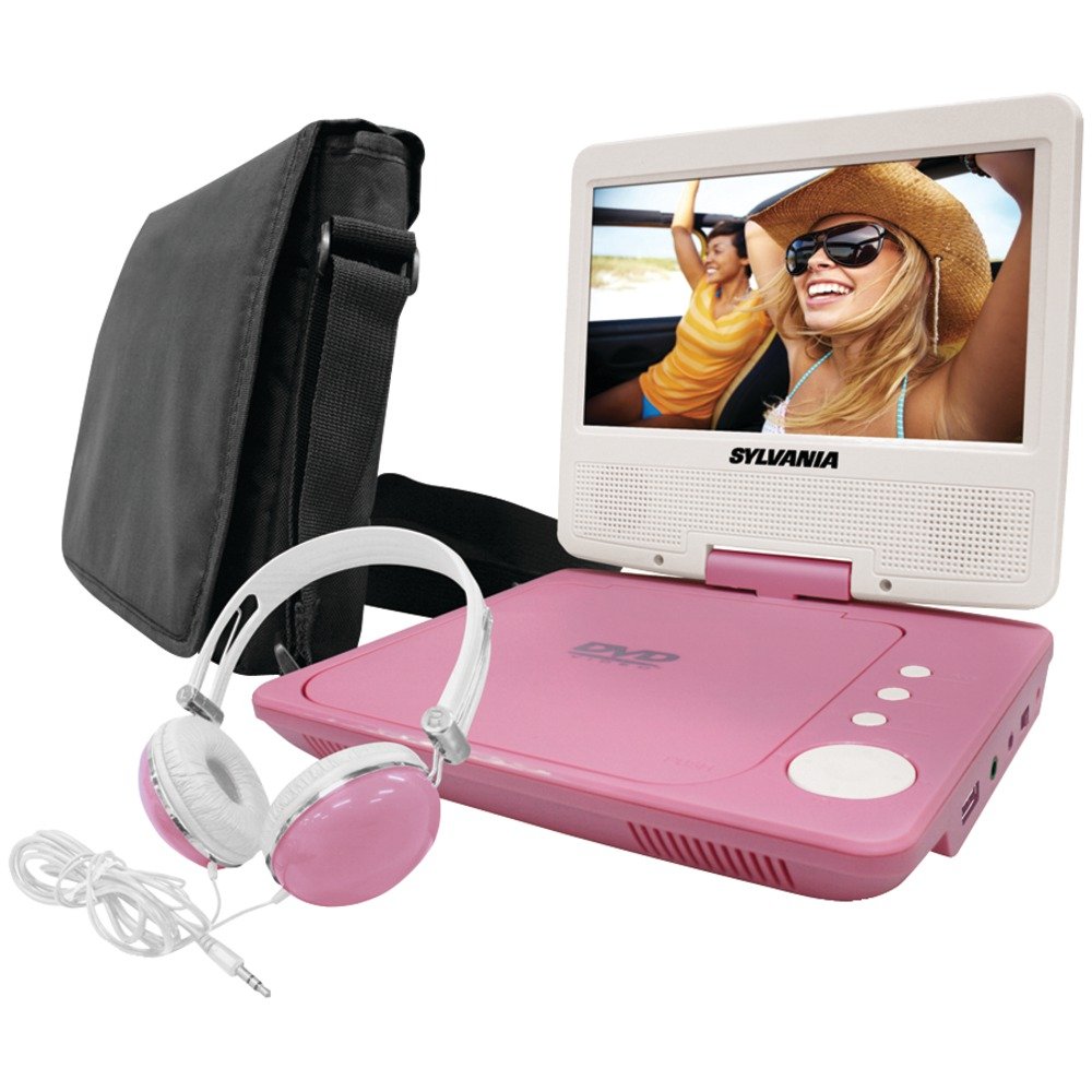 SYLVANIA SDVD7060-COMBO-PINK 7"" Swivel-Screen Portable DVD Players (Pink) Computers, Electronics, Office Supplies, Computing