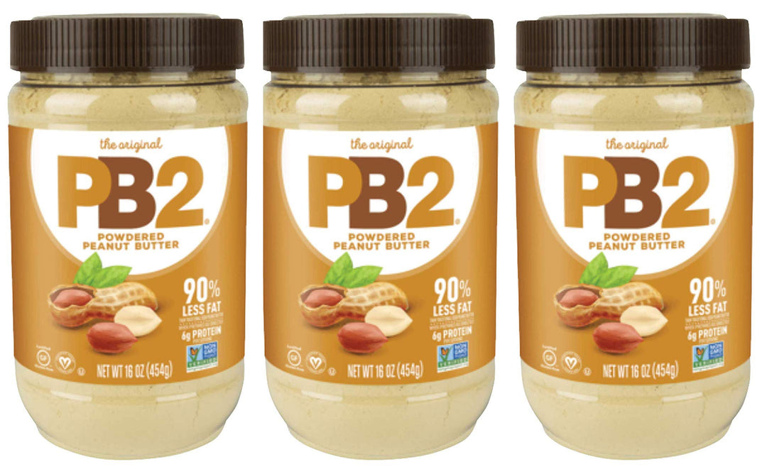 PB2 - Bell Plantation Peanut Butter, 1 lb Jar 16oz (3-pack)