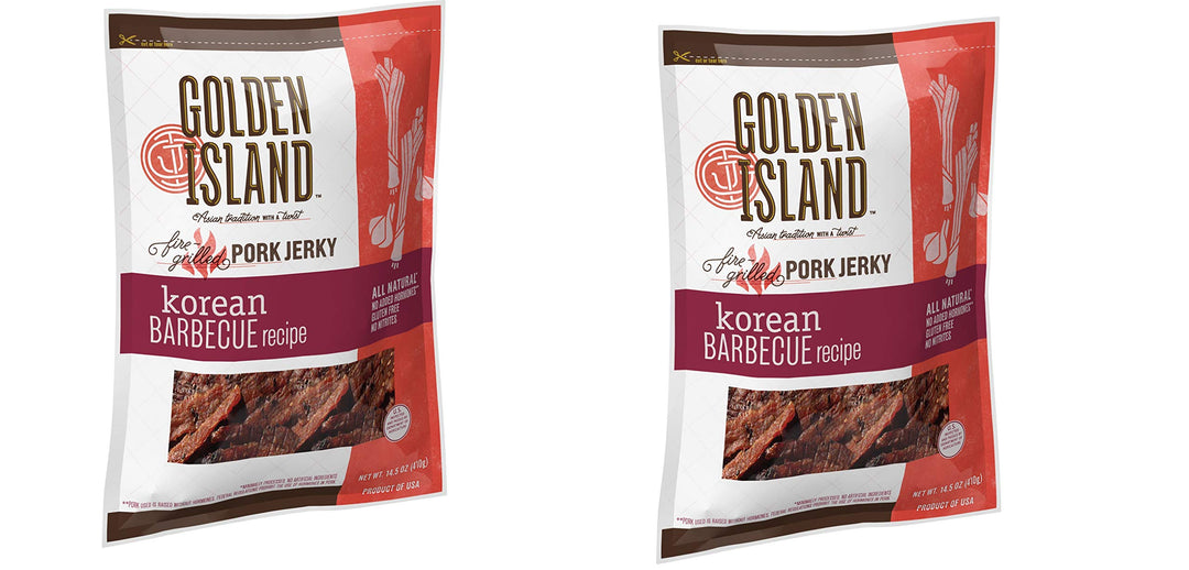 Golden Island Natural Style Pork Jerky, Korean Barbecue Recipe, 14.5oz