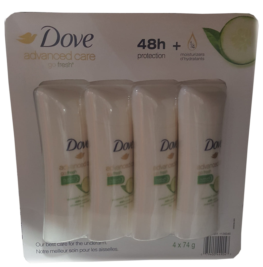 Dove Advanced Care Antiperspirant, 4 Count, 296g