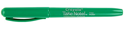 Crayola Take Note Permanent Marker, Fine Point, Assorted Colors, School Supplies