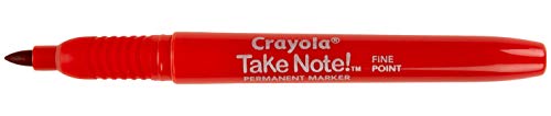 Crayola Take Note Permanent Marker, Fine Point, Assorted Colors, School Supplies