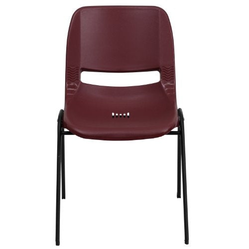 Flash Furniture HERCULES Series 880 Lb. Capacity Burgundy Ergonomic Shell Stack Chair