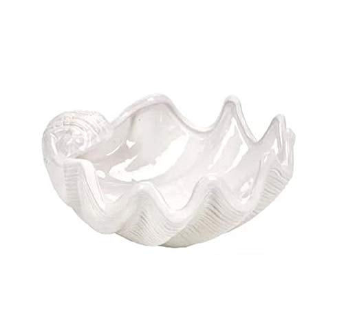 Unique Pot Planter. Funke 100% Ceramic Unique Pot Planter with Wide Opening Exterior Coating Weather Resistant White
