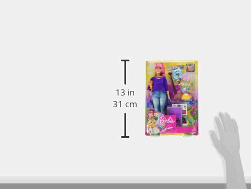 Barbie Daisy Doll and Travel Set with Kitten, Luggage, Guitar & Accessories