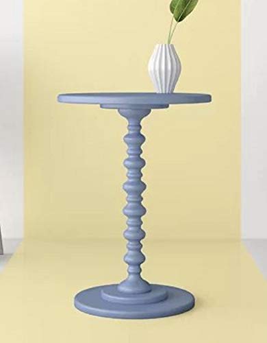 Sturdy End Table. Mako Spindle Design Leg Sturdy End Table, Will Provide Years of Enjoyment, Complement Any Decor (Blue)
