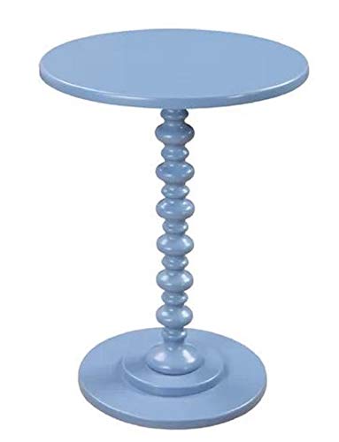 Sturdy End Table. Mako Spindle Design Leg Sturdy End Table, Will Provide Years of Enjoyment, Complement Any Decor (Blue)