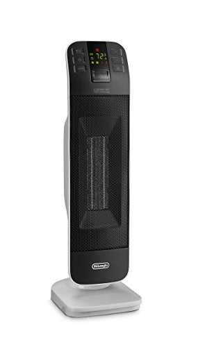 De'Longhi HFX65V15CA Tower Ceramic Heater, Gray