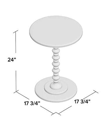 Sturdy End Table. Mako Spindle Design Leg Sturdy End Table, Will Provide Years of Enjoyment, Complement Any Decor (Blue)