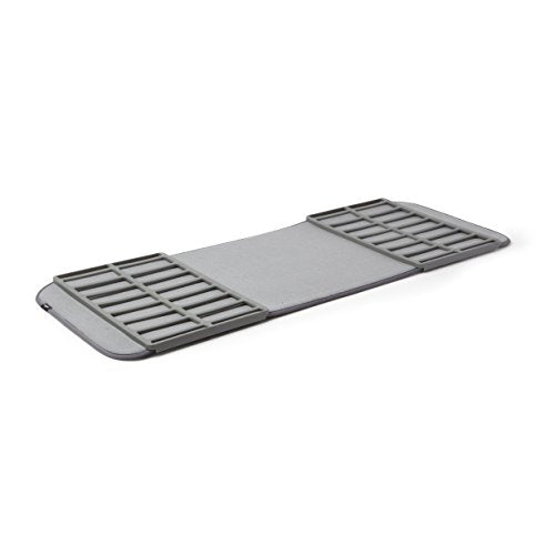 Umbra Shoe Dry, Machine-Washable Multipurpose Drying Mat and Boot Tray for Entryway, Charcoal