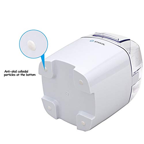 White Frozen Desserts Self-Starting Motor 1.6-Quart Bowl Large Chute Detachable Bowl Paddle See-Through Cover Compact Convenient Automatic Ice Cream Making Tool