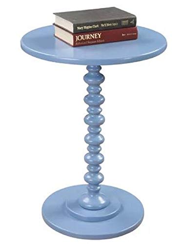 Sturdy End Table. Mako Spindle Design Leg Sturdy End Table, Will Provide Years of Enjoyment, Complement Any Decor (Blue)
