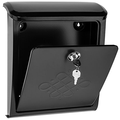 Architectural Mailboxes Bordeaux Locking Black Wall Mount, Small