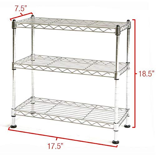 Seville Classics 3 Shelf Cabinet Organizer, 17.5 by 7.5 by 18.5-Inch
