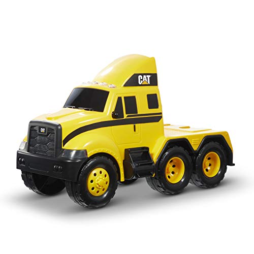 Cat Construction Heavy Mover Toy Semi Truck and Trailer with Lights & Sounds