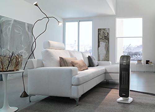 De'Longhi HFX65V15CA Tower Ceramic Heater, Gray