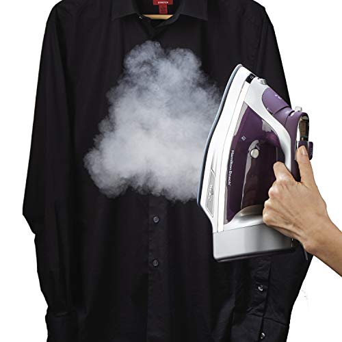 Hamilton Beach 19902R Durathon Digital Iron with Retractable Cord, Purple & Grey