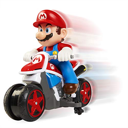 World of Nintendo Mario Kart 8 RC Motorcycle with Transforming & Light up Wheels Remote Control Vehicle