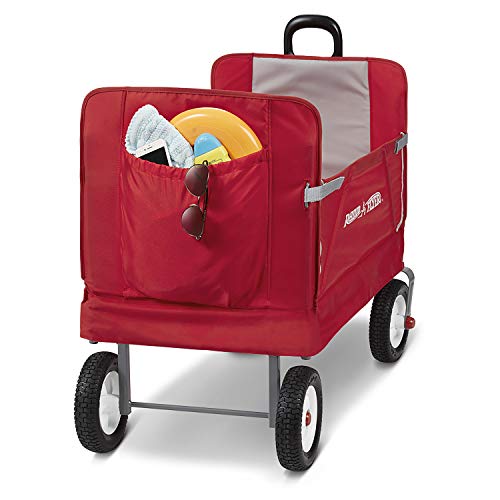 Radio Flyer 3-in-1 EZ Fold Wagon Ride On, Red