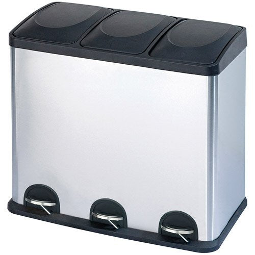 The Step N' Sort, 3 Compartment 12 Gallon/45 Litre Trash and Recycling Bin