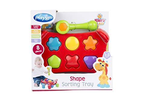 Playgro 6684339 Shape Sorting Tray for baby infant toddler children, Playgro is Encouraging Imagination with STEM/STEM for a bright future - Great start for a world of learning