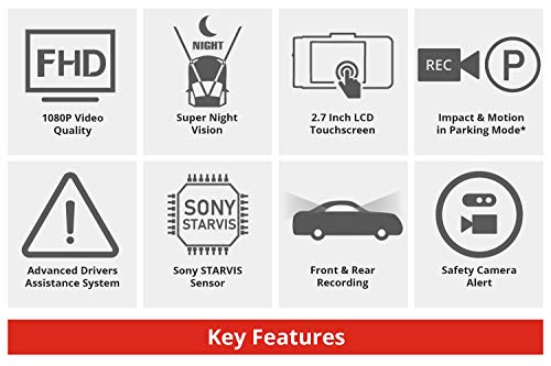 THINKWARE X700 Dual Dash Cam Front and Rear Camera for Cars, 1080P FHD, Dashboard Camera Recorder with G-Sensor