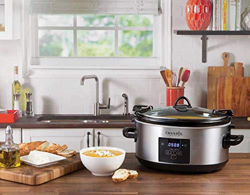 Crock-Pot 6.6 L (7 qt.) Cook and Carry Slow Cooker with Countdown Timer