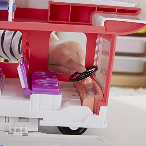 Peppa Pig Peppa’s Adventures Peppa’s Family Motorhome Preschool Toy, Vehicle to RV Playset, Plays Sounds and Music, Ages 3 and up, F2182