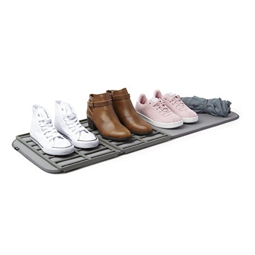 Umbra Shoe Dry, Machine-Washable Multipurpose Drying Mat and Boot Tray for Entryway, Charcoal
