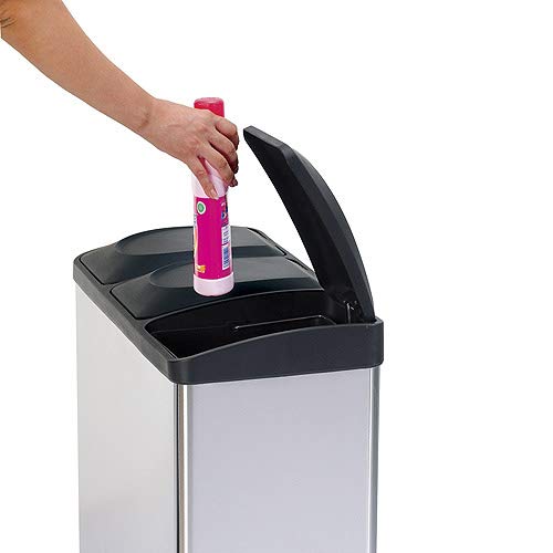 The Step N' Sort, 3 Compartment 12 Gallon/45 Litre Trash and Recycling Bin