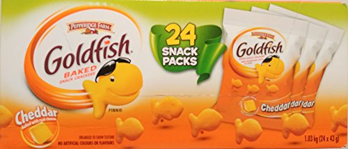 Pepperidge Farms Cheddar Goldfish Baked Snack Crackers, 24 X 43g, 1.03 kg