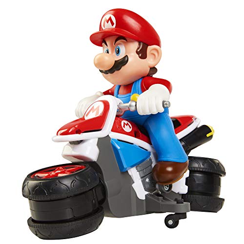 World of Nintendo Mario Kart 8 RC Motorcycle with Transforming & Light up Wheels Remote Control Vehicle