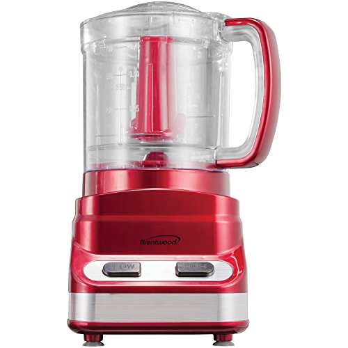 Brentwood FP-548 3 Cup Mini Food Processor, Red