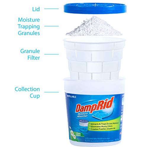 DampRid FG60FS Moisture Absorber, Fresh Scent, 10.5-Ounce, 2-Pack