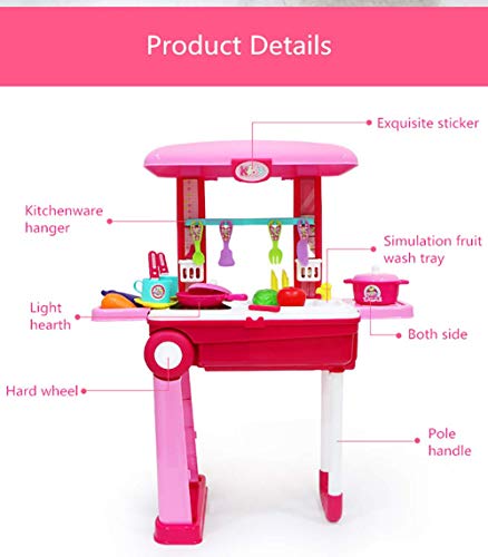 Toy Chef 2-in-1 Travel Suitcase Kitchen Set for Children