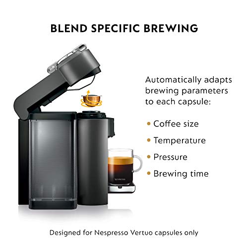 Nespresso Vertuo Evoluo Coffee and Espresso Machine by De'Longhi, Graphite Metal