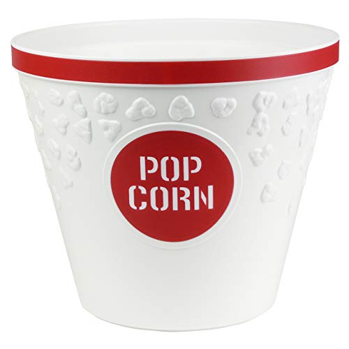 Hutzler Popcorn Buckets, Set of 2, Red