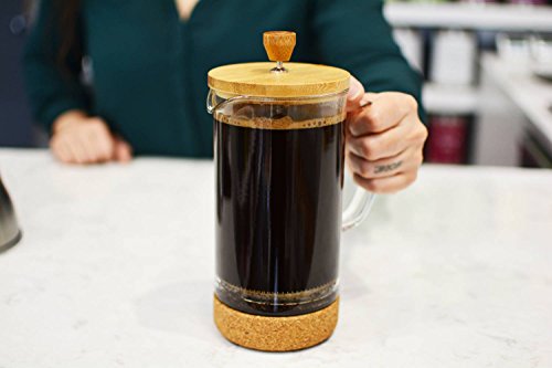 Melbourne French Press Coffee Maker with Bamboo lid and Cork Base, 1000 ml