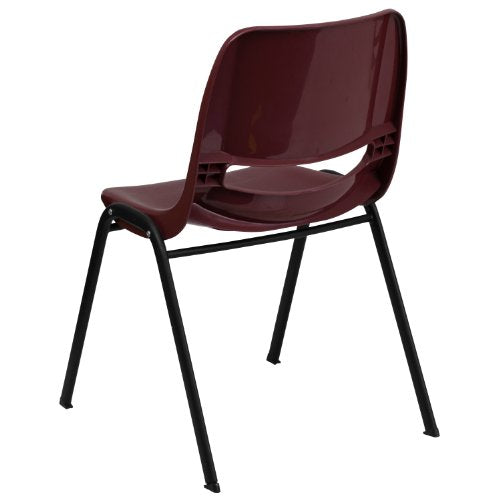 Flash Furniture HERCULES Series 880 Lb. Capacity Burgundy Ergonomic Shell Stack Chair