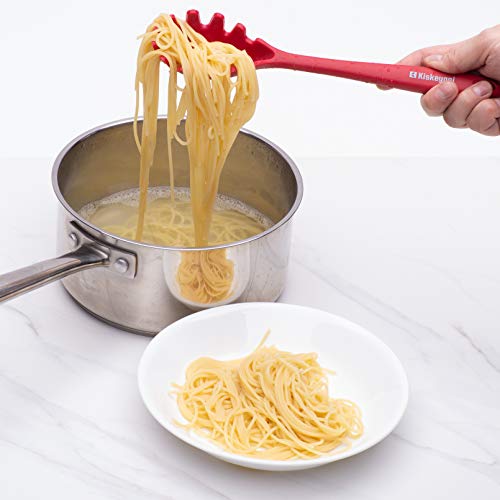 Kiskeyani Silicone Kitchen Utensil Set, Kiskeyani 10-Piece Red Kitchen Utensil Set, BPA-Free Silicone Cooking Utensil, Heat Resistant Kitchen Tools - Red
