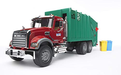 Bruder 02812 Mack Granite Garbage Truck (Ruby, Red, Green)