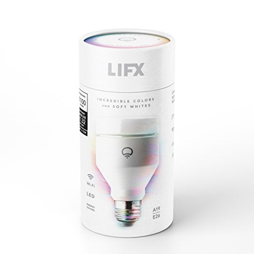 LIFX Wi-Fi Smart LED Light Bulb, Adjustable, Multicolor, Dimmable, No Hub Required, Works with Alexa
