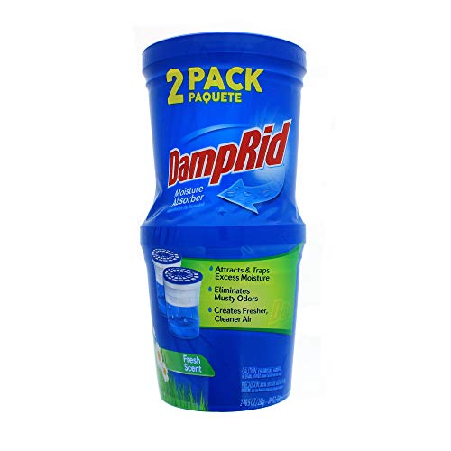 DampRid FG60FS Moisture Absorber, Fresh Scent, 10.5-Ounce, 2-Pack